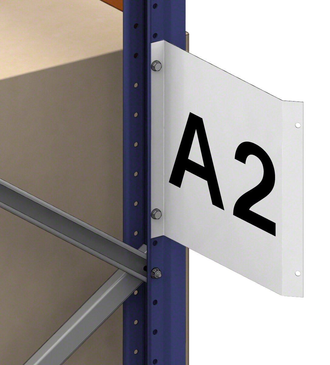 橫幅安裝在貨架上