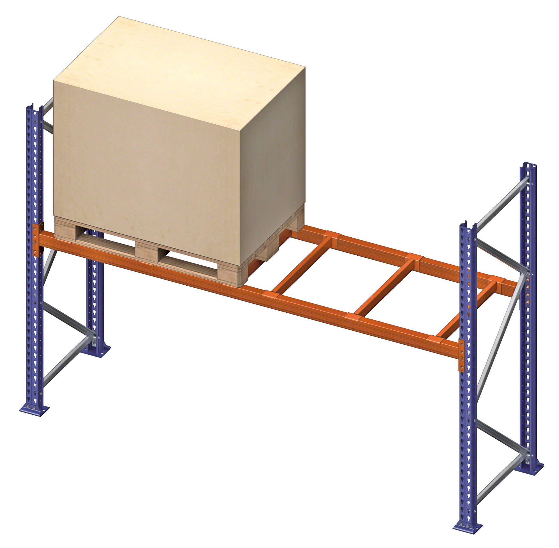 這些枕木可以將托盤與滑架的橫梁平行存放