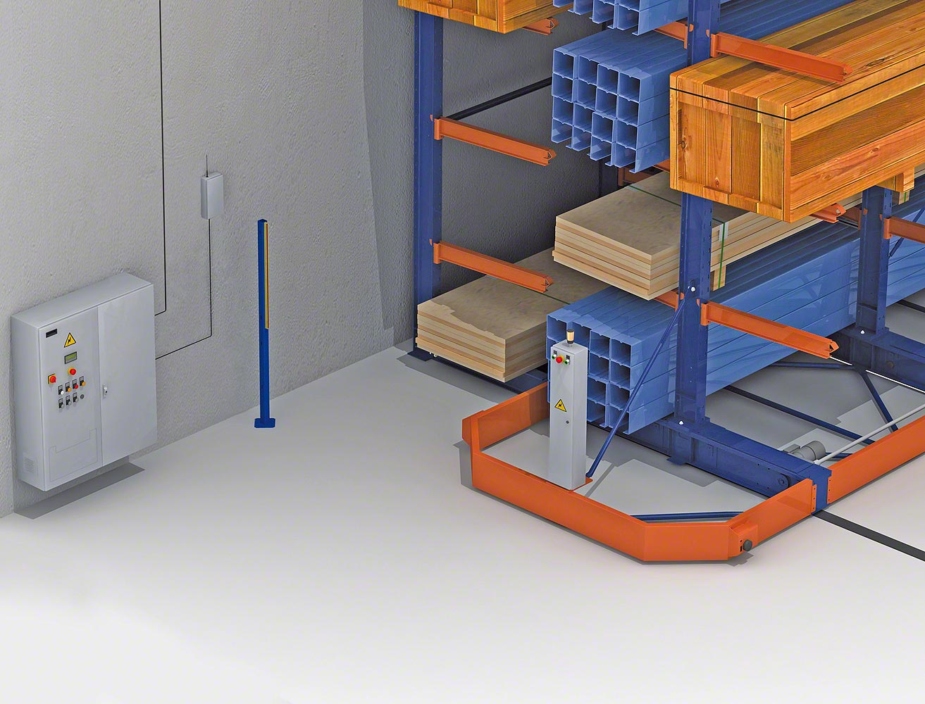 移动底座的悬臂式货架